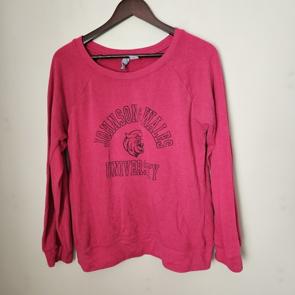 Johnson & Wales University Pink Crewneck Sweatshirt MV Sport Women’s Large JWU - Picture 2 of 10